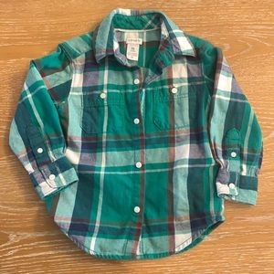 Carter’s plaid flannel long sleeve button down 3T